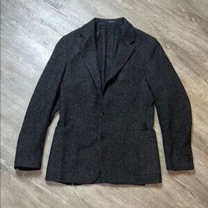 Todd Snyder Herringbone‎ Double Breasted Black Blazer Jacket